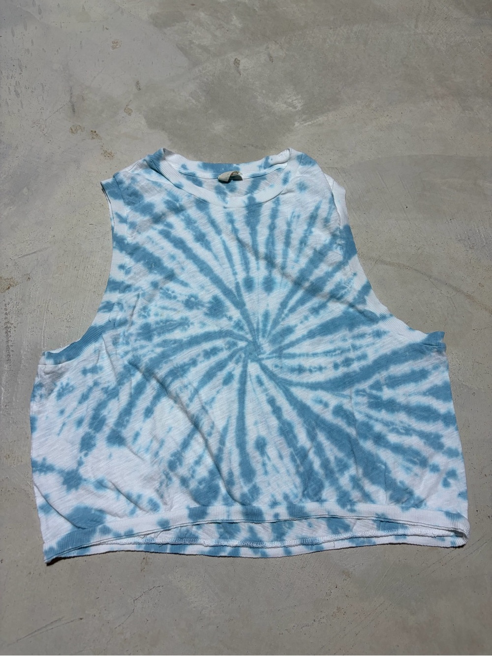 Free people FP movement Blue Tie-Dye Cropped Muscle Tank Top medium
